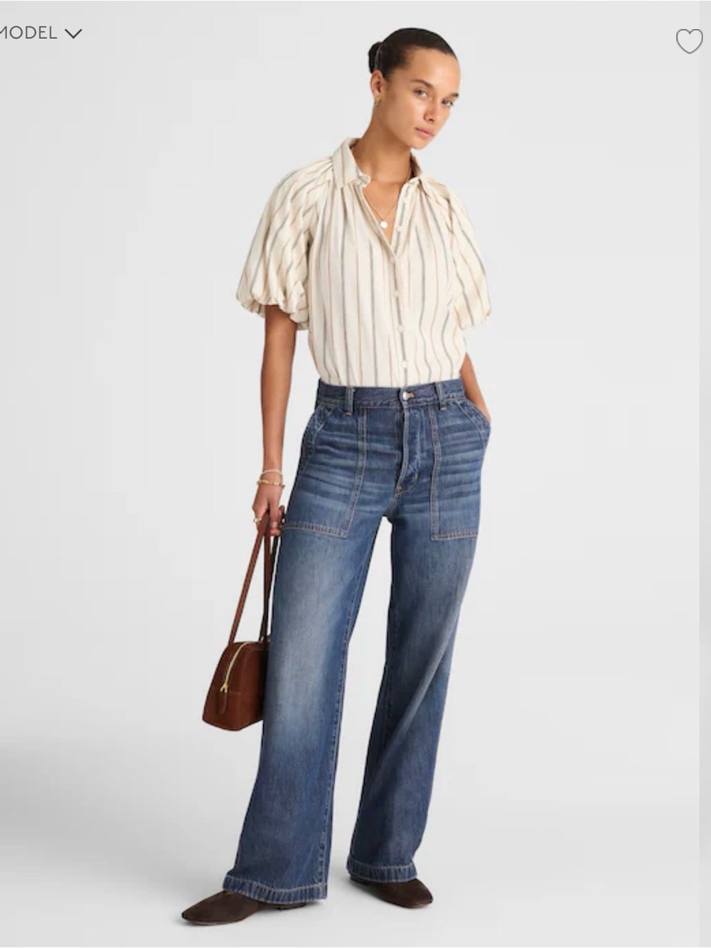MADEWELL the low slung baggy jean in airy denim